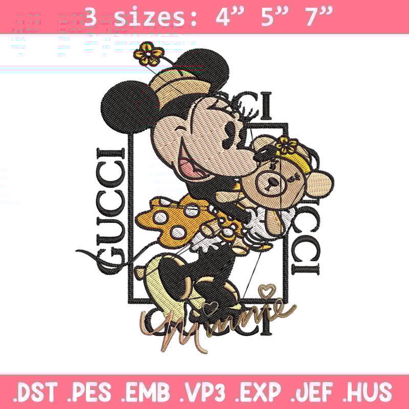 Gucci Minnie mouse Embroidery design, Gucci Embroidery, Disney design, Embroidery File, cartoon shirt, Instant download..jpg