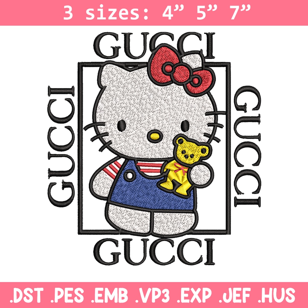 Hello kitty Gucci Embroidery design, Hello kitty Embroidery, cartoon design, Embroidery File, Instant download..jpg