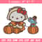 Hello kitty pumpkin Embroidery Design, Hello kitty Embroidery, Embroidery File, Anime Embroidery, Digital download.jpg