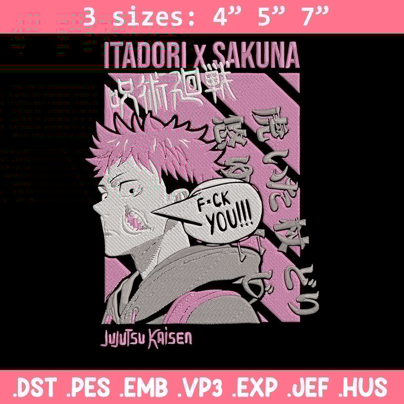 Itadori x Sukuna Embroidery Design, Jujutsu Embroidery, Embroidery File, Anime Embroidery, Anime shirt, Digital download.jpg