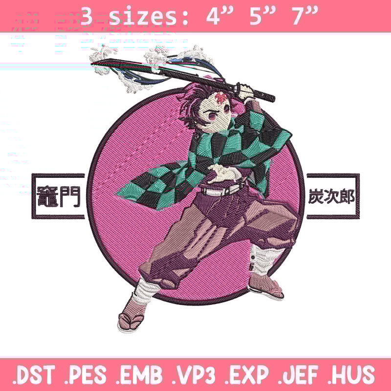 Kamado Tanjiro Embroidery Design, Demon slayer Embroidery,Embroidery File, Anime Embroidery,Anime shirt,Digital download.jpg
