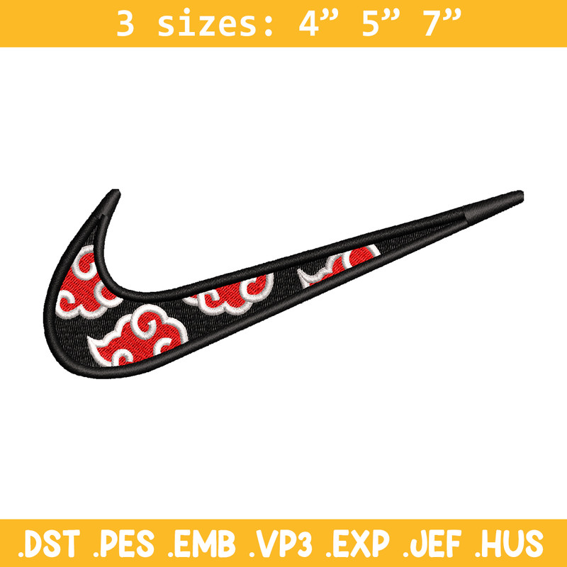 Akatsuki Nike embroidery design, Naruto embroidery, Nike design, anime design, anime shirt, Digital download.jpg