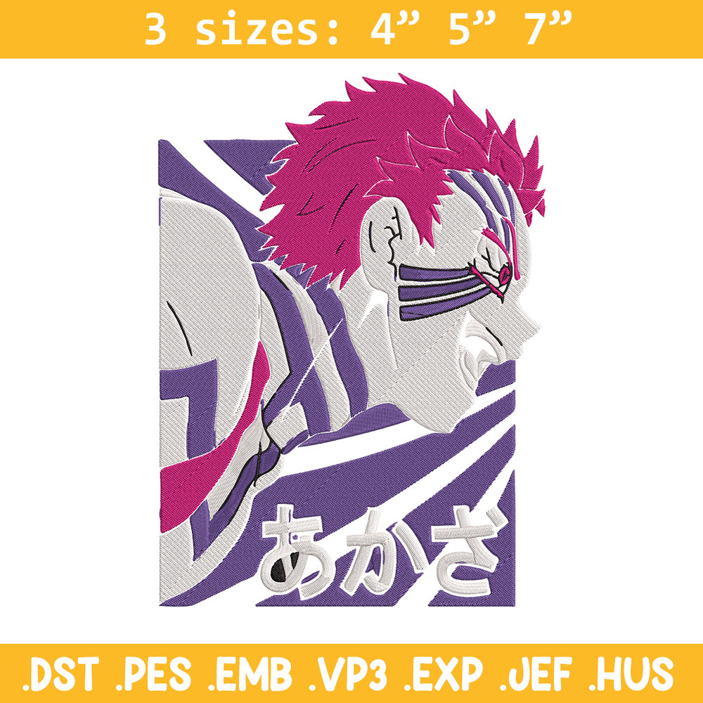 Akaza poster Embroidery Design, Demon slayer Embroidery, Embroidery File, Anime Embroidery, Digital download..jpg