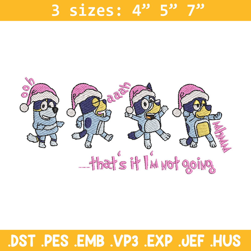 Bluey dance embroidery design, Bluey embroidery, Chrismas design, Embroidery file, Embroidery shirt,Digital download.jpg
