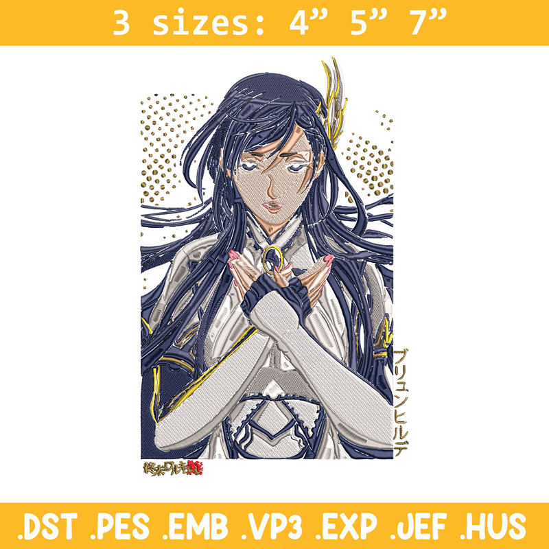 Brunhilde poster Embroidery Design, Ragnarok Embroidery, Embroidery File, Anime Embroidery, Anime shirt,Digital download.jpg