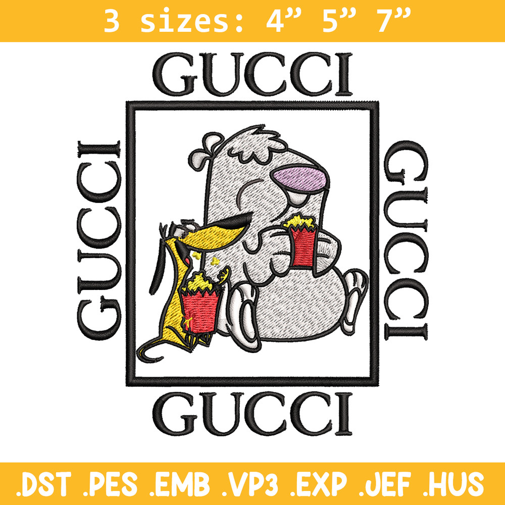 Cartoon Gucci Embroidery design, Cartoon Gucci Embroidery, cartoon design, Embroidery File, Gucci logo, Instant download.jpg