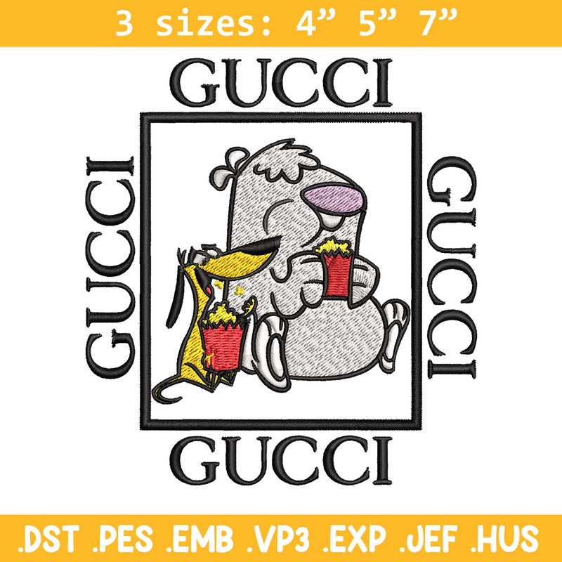 Cartoon Gucci Embroidery design, Cartoon Gucci Embroidery, cartoon design, Embroidery File, Gucci logo, Instant download.jpg