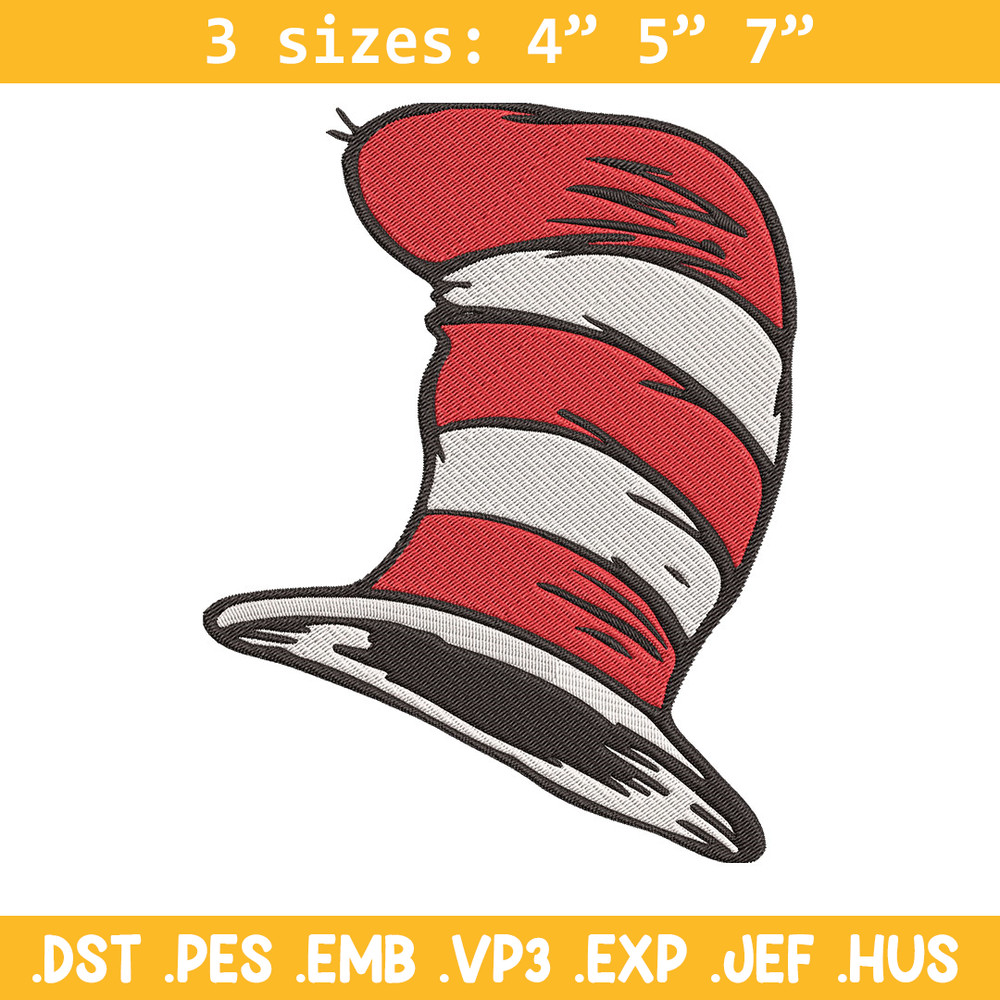 Cat In The Hat Embroidery Design, Dr seuss Embroidery, Embroidery File, Embroidery design, Digital download..jpg