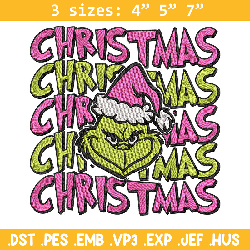 Chrismas Grinch Embroidery Design, Grinch Embroidery, Embroidery File, Chrismas Embroidery, Anime shirt,Digital download.jpg