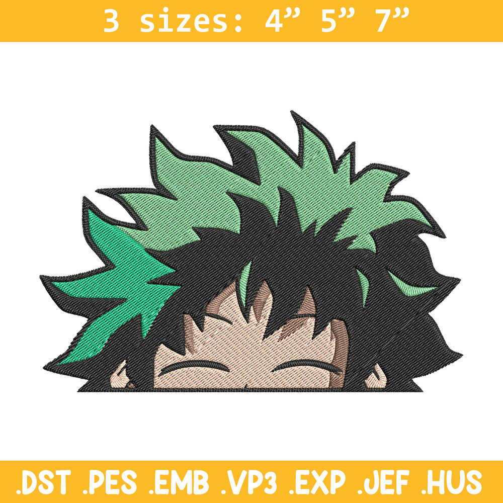 Deku Peek Embroidery Design, Mha Embroidery, Embroidery File, Anime Embroidery, Anime shirt, Digital download..jpg