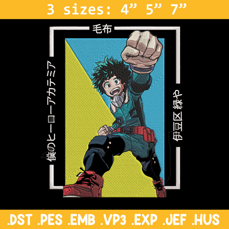 Deku poster Embroidery Design, Mha Embroidery, Embroidery File, Anime Embroidery, Anime shirt, Digital download..jpg