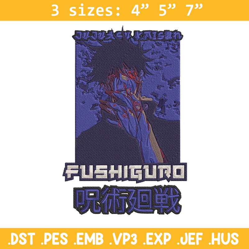 Fushiguro Embroidery Design,Jujutsu Embroidery, Embroidery File, Anime Embroidery, Anime shirt, Digital download.jpg