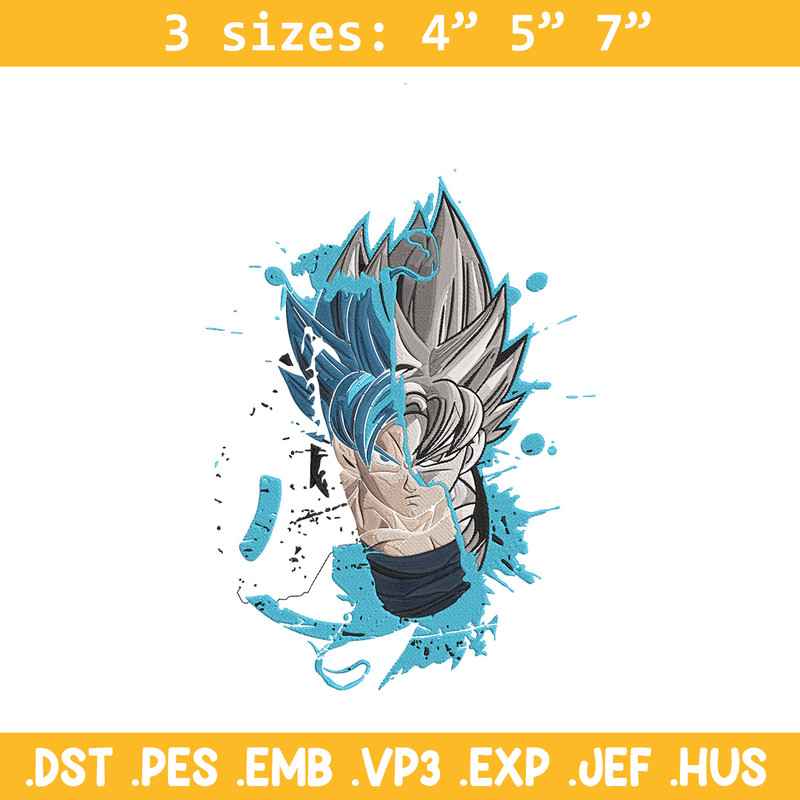 Goku face Embroidery Design, Dragonball Embroidery, Embroidery File, Anime Embroidery, Anime shirt, Digital download.jpg