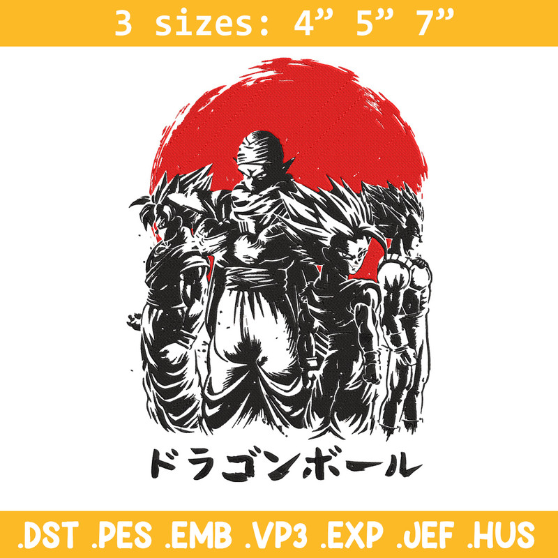 Goku friends Embroidery Design, Dragonball Embroidery, Embroidery File, Anime Embroidery, Anime shirt, Digital download.jpg
