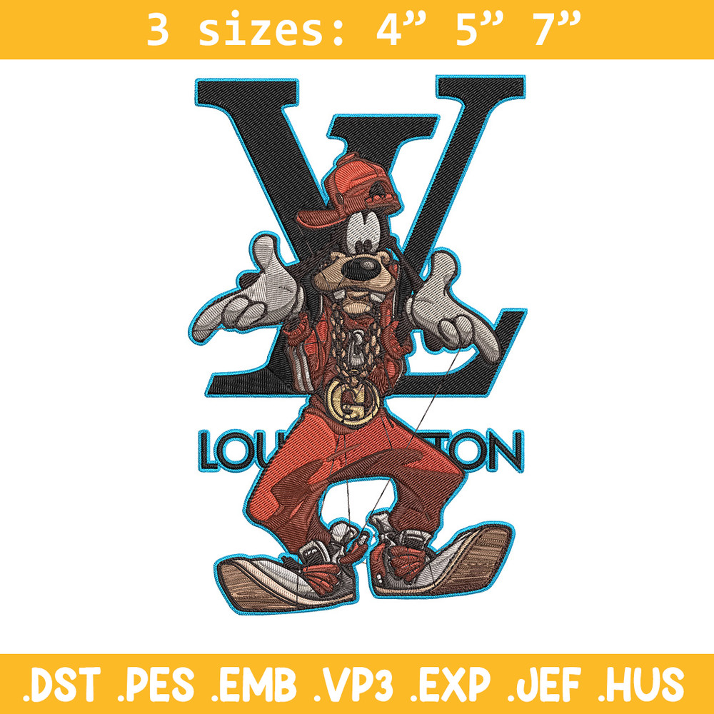 Goofy x LV Embroidery Design, LV Embroidery, Embroidery File, Anime Embroidery, Anime shirt, Digital download..jpg