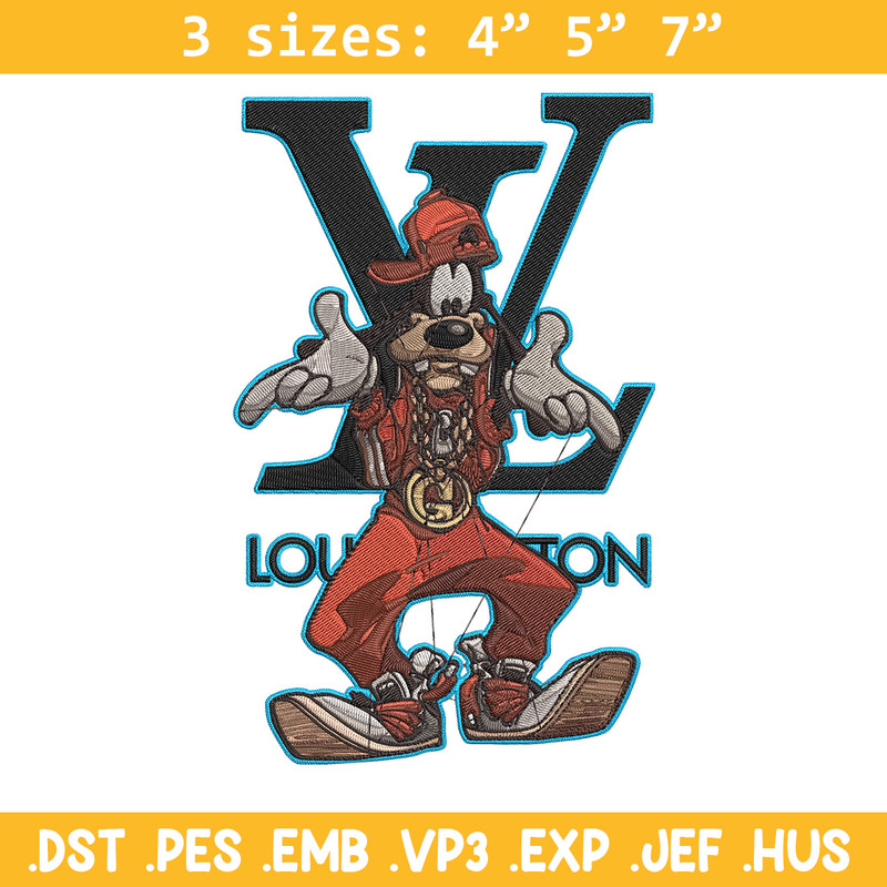 Goofy x LV Embroidery Design, LV Embroidery, Embroidery File, Anime Embroidery, Anime shirt, Digital download..jpg