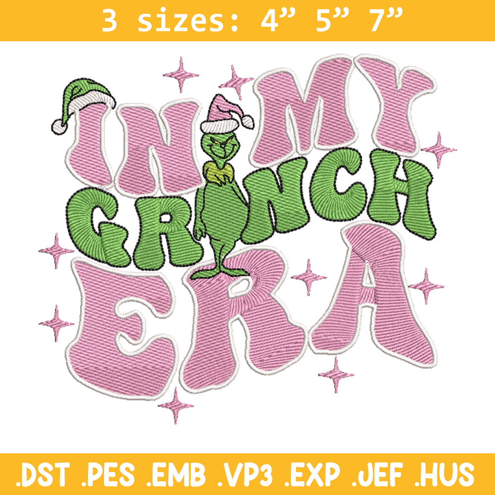 Grinch era embroidery design, Grinch embroidery, Chrismas design, Embroidery shirt, Embroidery file, Digital download..jpg