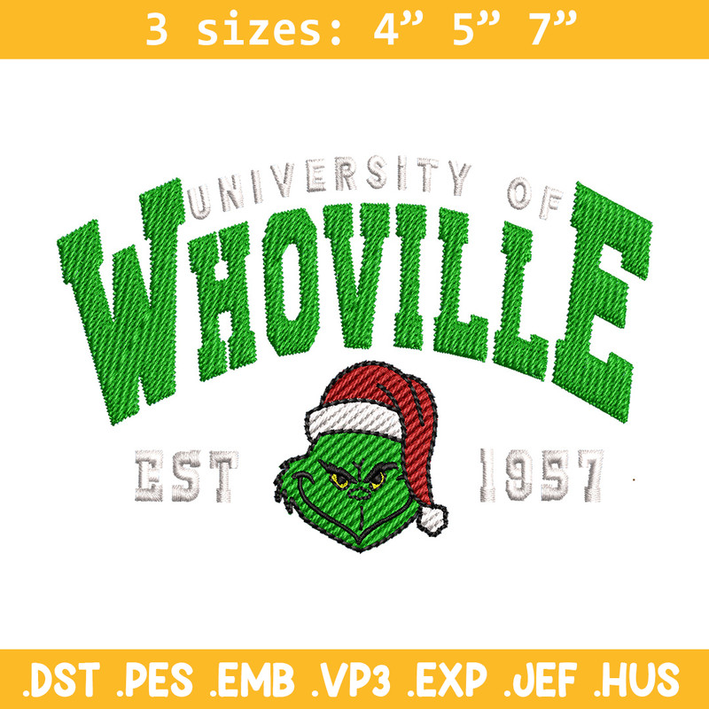 Grinch est1957 embroidery design, Grinch embroidery, Chrismas design, Embroidery file, Embroidery shirt,Digital download.jpg