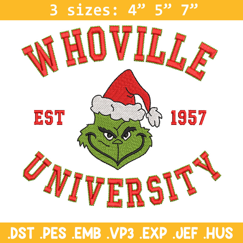 Grinch est1957 embroidery design, Grinch embroidery, Chrismas design, Embroidery shirt, Embroidery file,Digital download.jpg