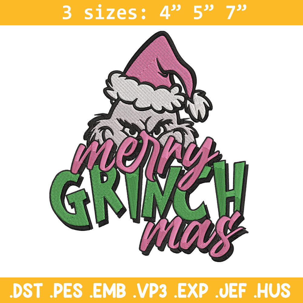 Grinchmas Embroidery Design, Grinch Embroidery, Embroidery File, Chrismas Embroidery, Anime shirt, Digital download..jpg