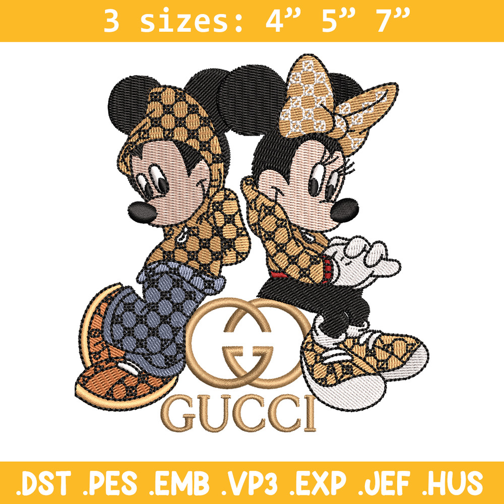 Gucci Mickey And Minnie Embroidery design, Disney Embroidery, Disney design, Embroidery File, Digital download..jpg