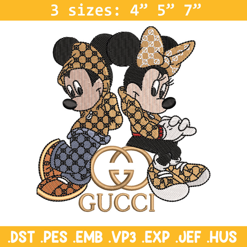 Gucci Mickey And Minnie Embroidery design, Disney Embroidery, Disney design, Embroidery File, Digital download..jpg