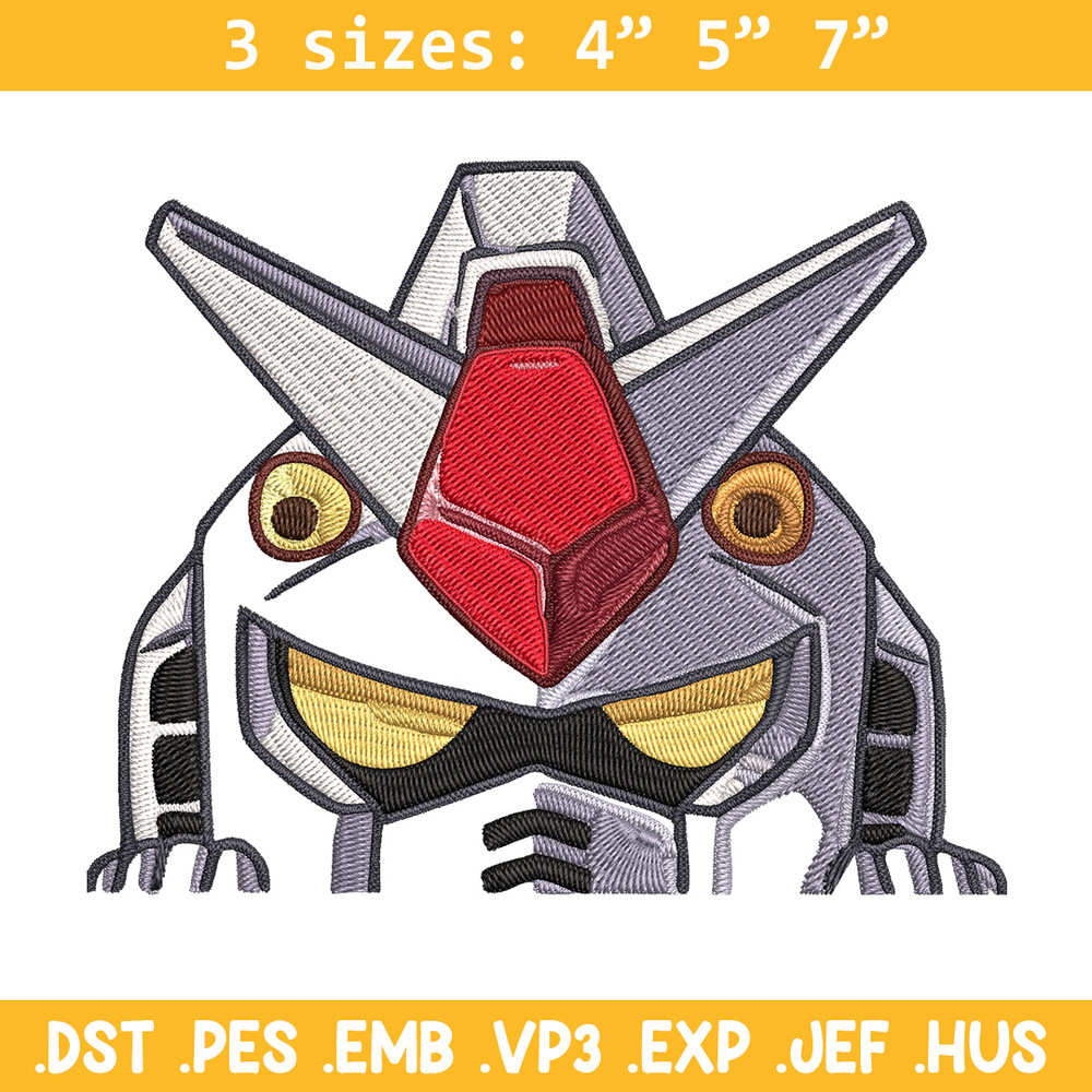 Gundam Peeker Embroidery Design, Gundam Embroidery, Embroidery File, Anime Embroidery, Anime shirt, Digital download..jpg
