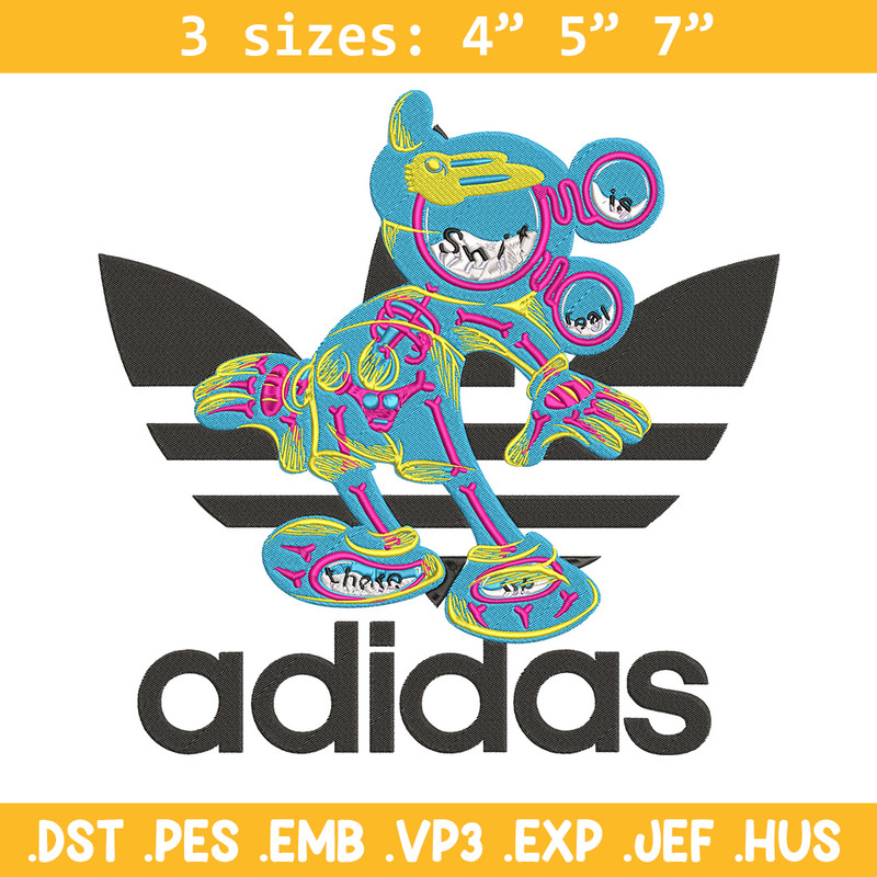 Adidas mickey Embroidery Design, Mickey Embroidery, Embroidery File, Adidas Embroidery, Anime shirt, Digital download.jpg