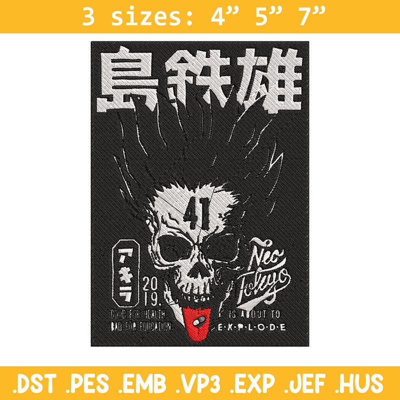 Akira 41 Poster Embroidery Design, Akira Embroidery, Embroidery File,Anime Embroidery, Anime shirt, Digital download..jpg