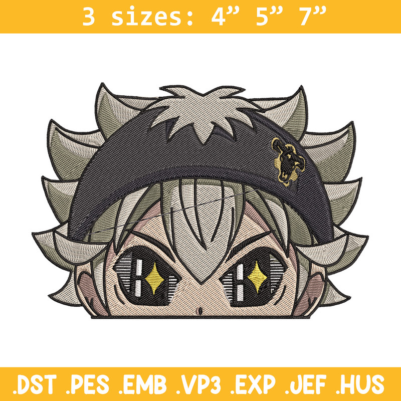 Asta Peeker Embroidery Design, Black clover Embroidery, Embroidery File, Anime Embroidery, Anime shirt,Digital download..jpg