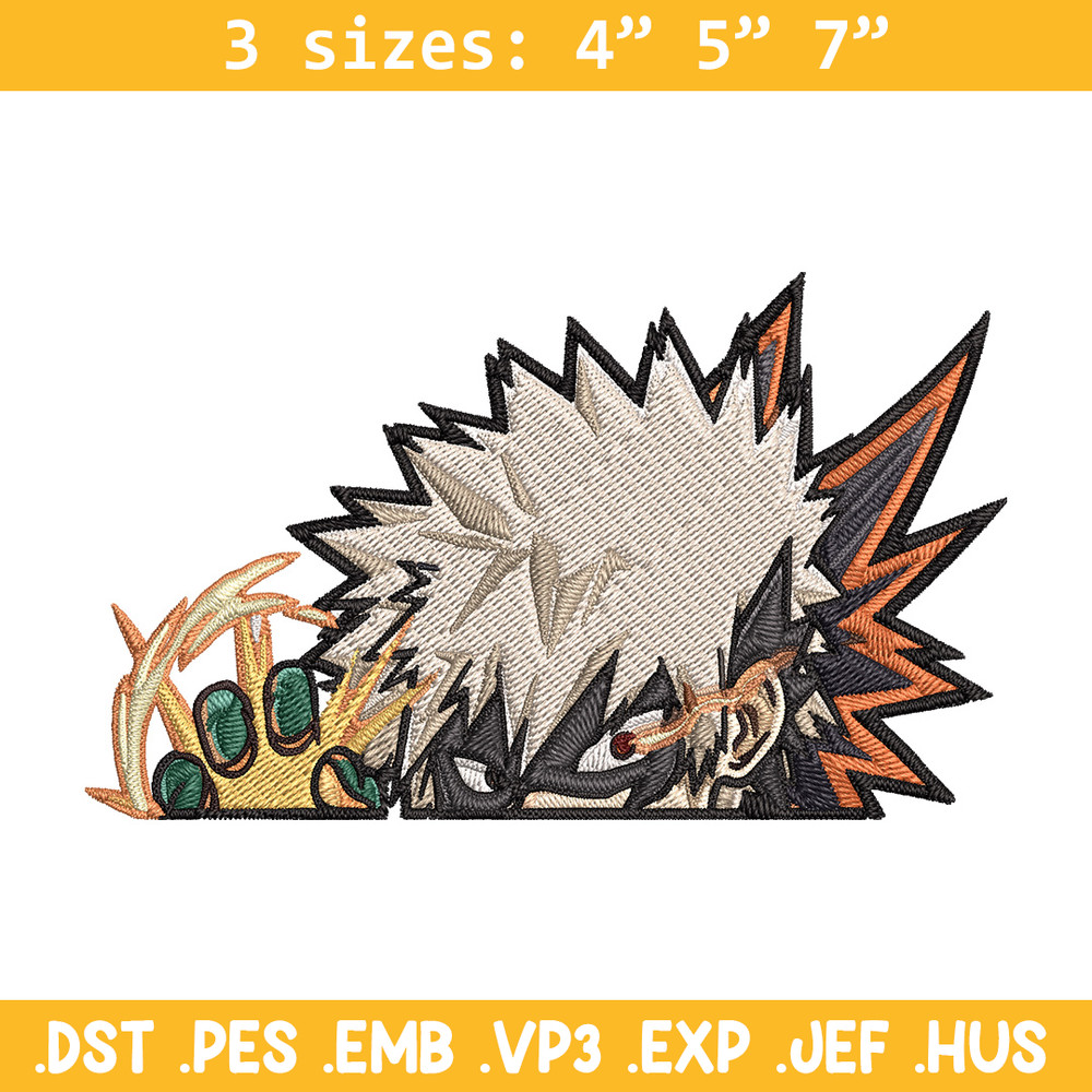 Bakugo Peeker Embroidery Design, Mha Embroidery, Embroidery File, Anime Embroidery, Anime shirt, Digital download..jpg