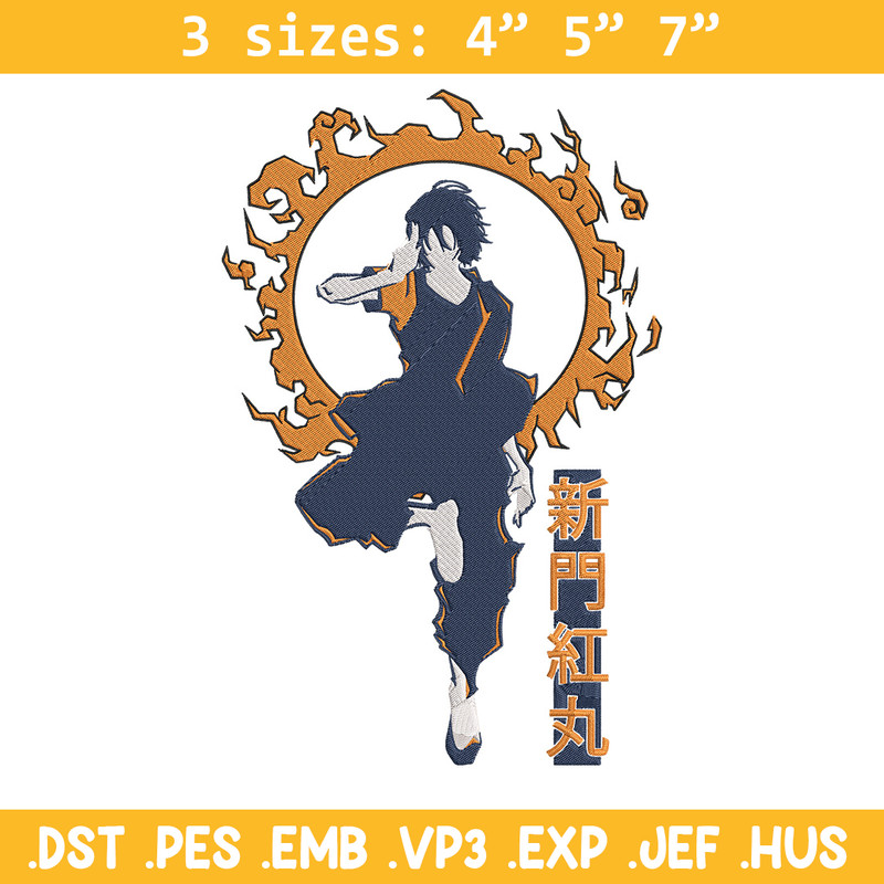 Benimaru Embroidery Design, Enen no Shouboutai Embroidery,Embroidery File,Anime Embroidery,Anime shirt,Digital download.jpg