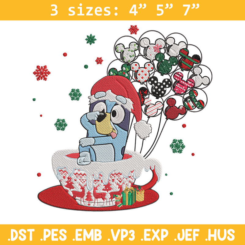 Bluey chrismas Embroidery Design,Bluey Embroidery, Embroidery File, Chrismas Embroidery, Anime shirt, Digital download.jpg