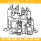 Bluey family Coloring Pages Embroidery, Bluey cartoon Embroidery, Embroidery File, cartoon design, Digital download..jpg