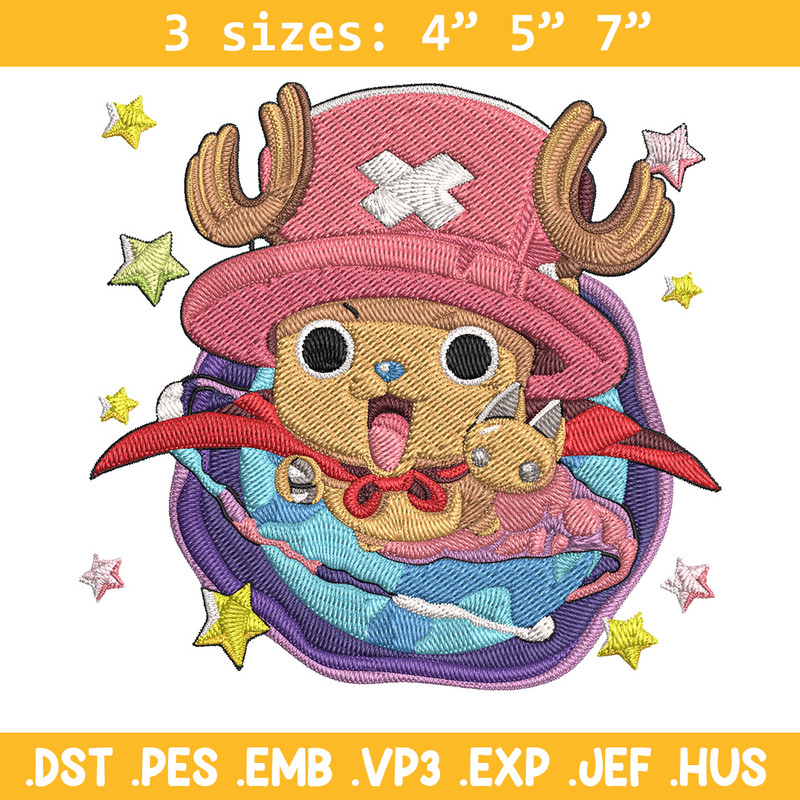Chopper cute Embroidery Design,One piece Embroidery, Embroidery File, Anime Embroidery, Anime shirt, Digital download.jpg