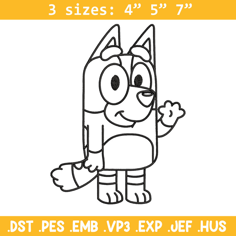 Dad Bluey Coloring Pages Embroidery, Bluey Embroidery, Embroidery File, cartoon design, cartoon shirt, Digital download..jpg