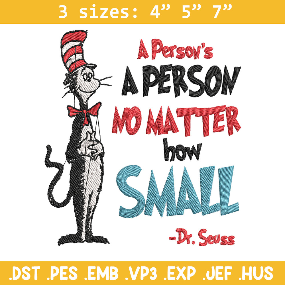 A person's no matter how small Dr Seuss Embroidery Design, Dr Seuss Embroidery, Embroidery File, Digital download..jpg