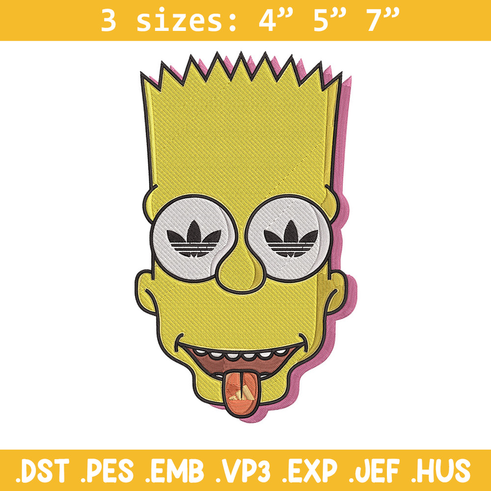 Bart x adidas Embroidery Design, Simpson Embroidery, Embroidery File, Adidas Embroidery, Anime shirt, Digital download.jpg