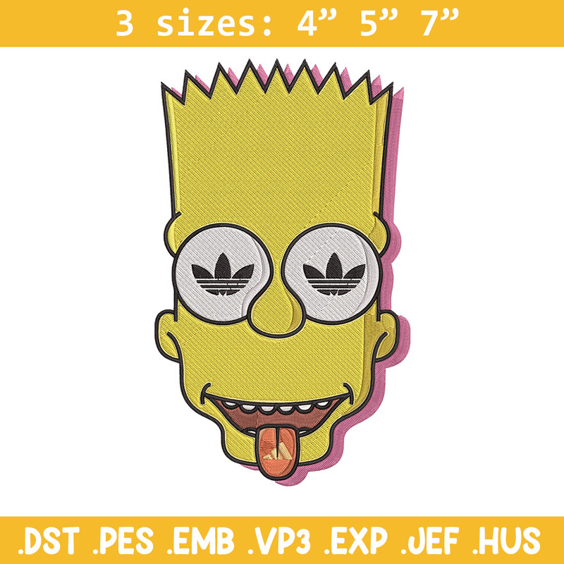 Bart x adidas Embroidery Design, Simpson Embroidery, Embroidery File, Adidas Embroidery, Anime shirt, Digital download.jpg