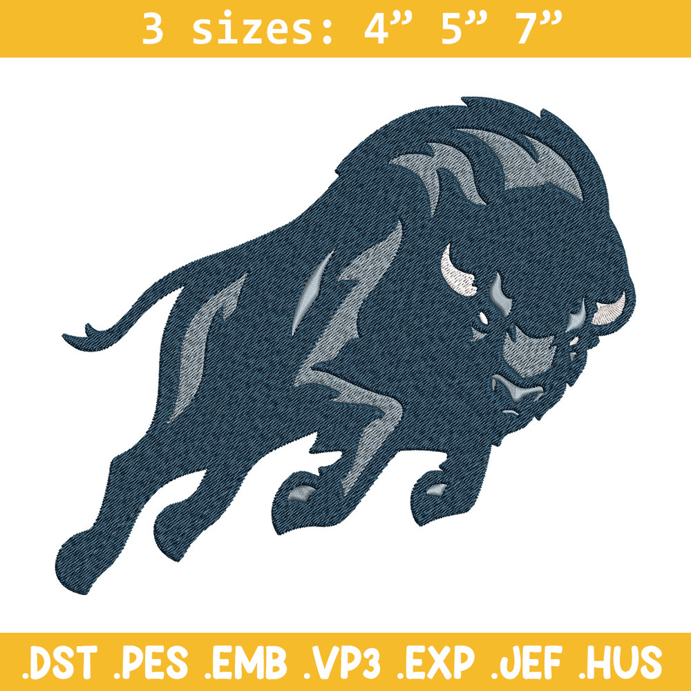 Bison Mascot embroidery design, College embroidery, Sport embroidery, logo sport embroidery, Embroidery design.jpg