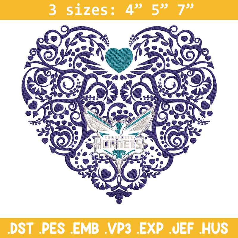 Charlotte Hornets heart embroidery design, NBA embroidery, Sport embroidery, Embroidery design, Logo sport embroidery..jpg