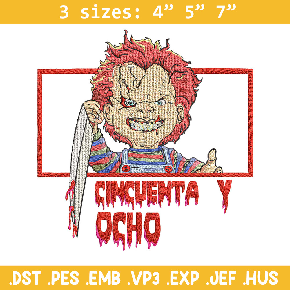 Chucky box Embroidery Design, Horror Embroidery, Embroidery File, Anime Embroidery, Anime shirt, Digital download.jpg