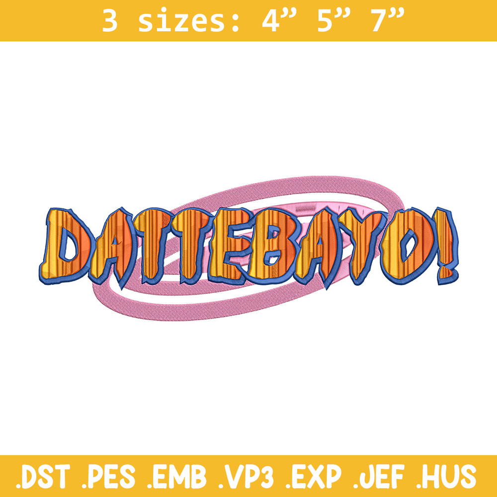 Dattebayo Embroidery Design, Naruto Embroidery, Embroidery File, Anime Embroidery, Anime shirt, Digital download.jpg