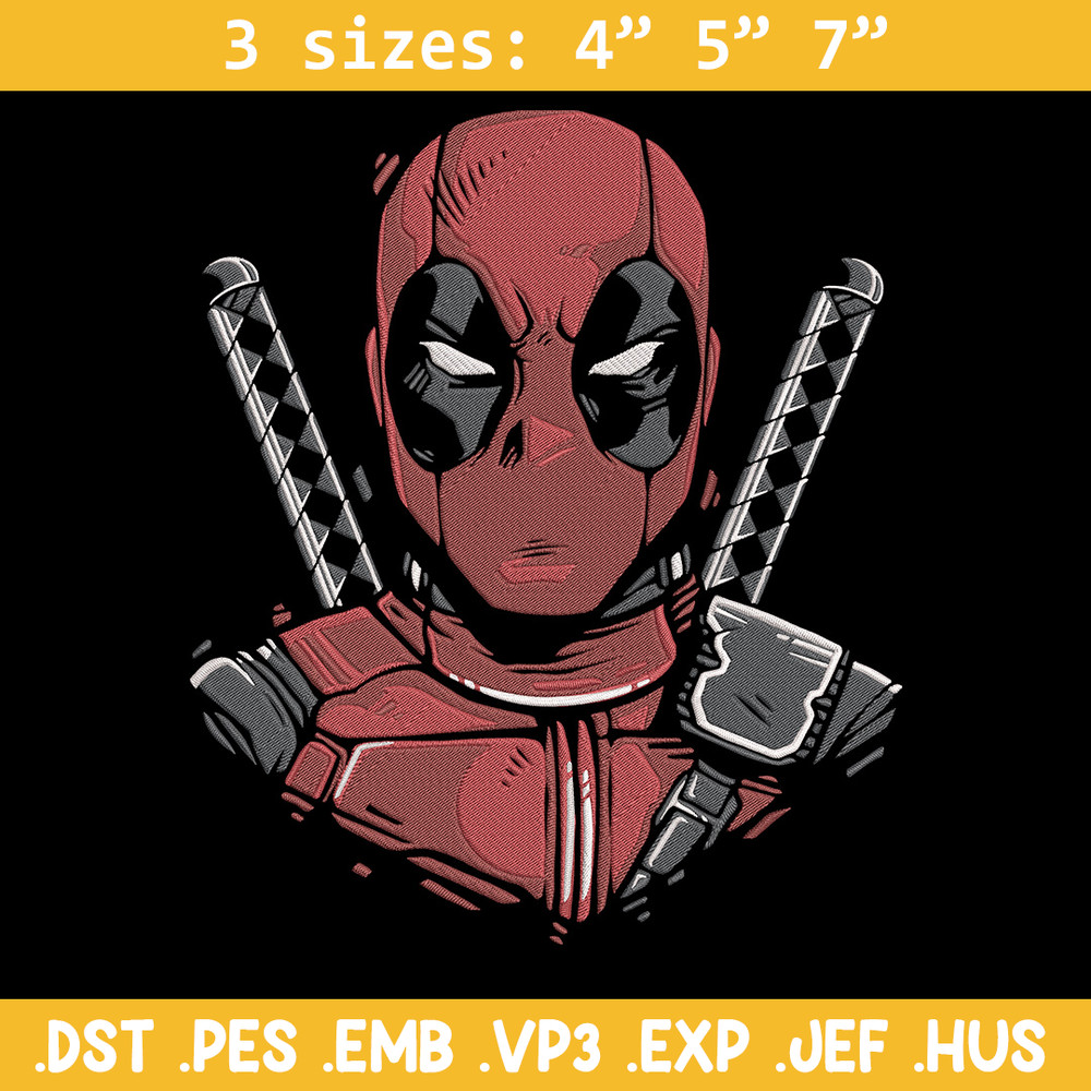 Deadpool poster Embroidery Design, Deadpool Embroidery, Embroidery File, Anime Embroidery, Anime shirt, Digital download.jpg