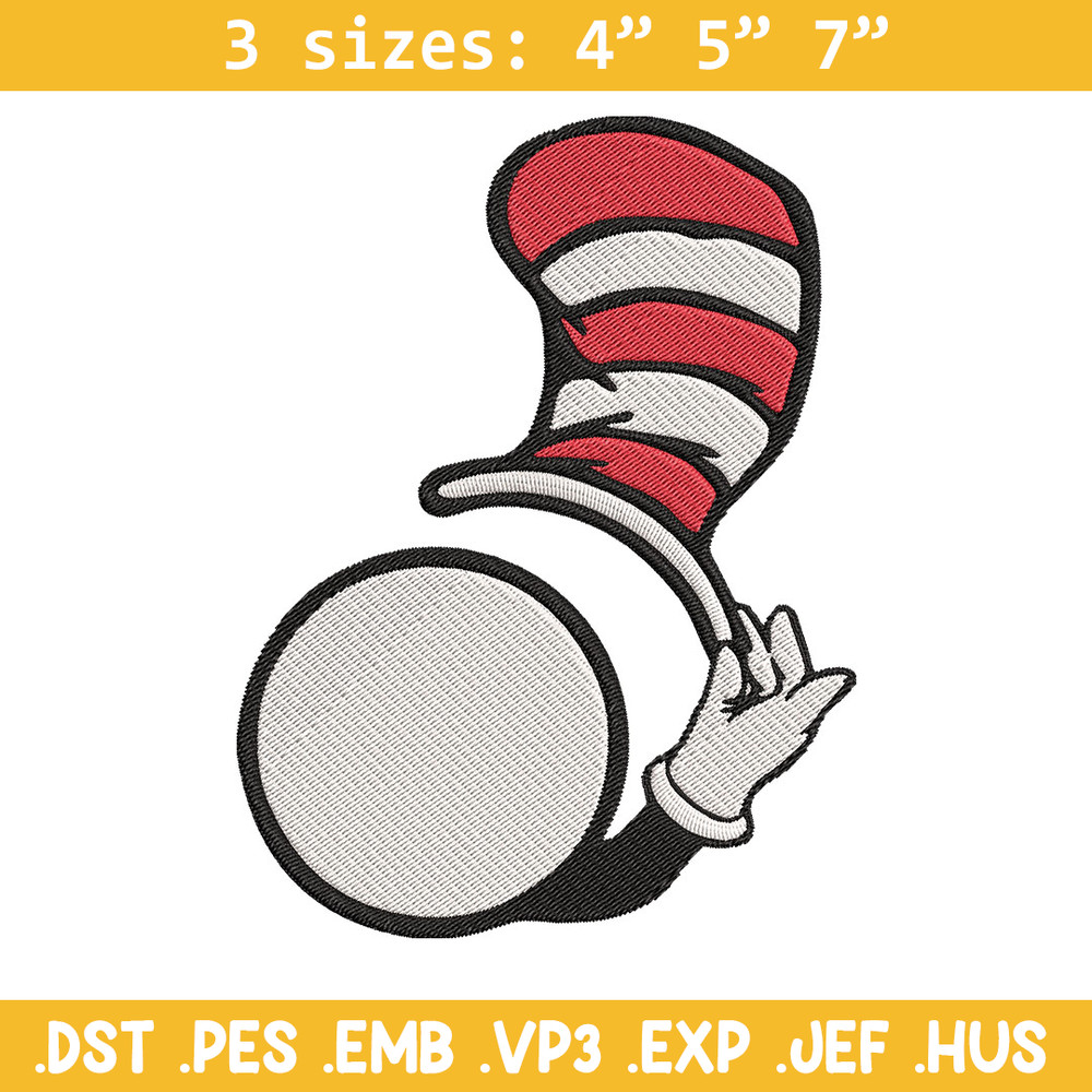 Dr seuss hat Embroidery Design, Dr seuss hat Embroidery, Embroidery File, logo shirt, Embroidery logo, Digital download..jpg
