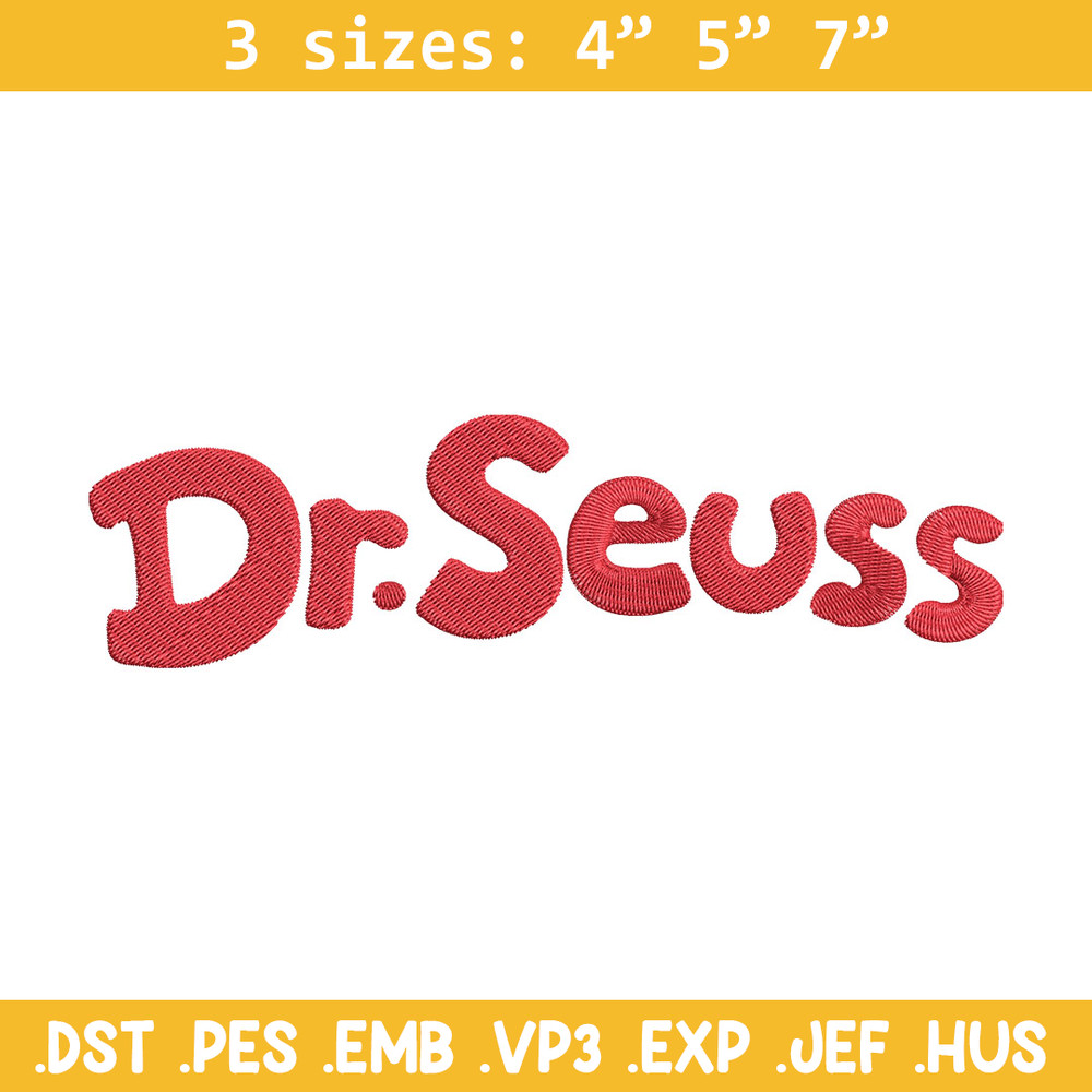 Dr seuss logo Embroidery Design, Dr seuss Embroidery, Embroidery File, Embroidery design, Digital download..jpg
