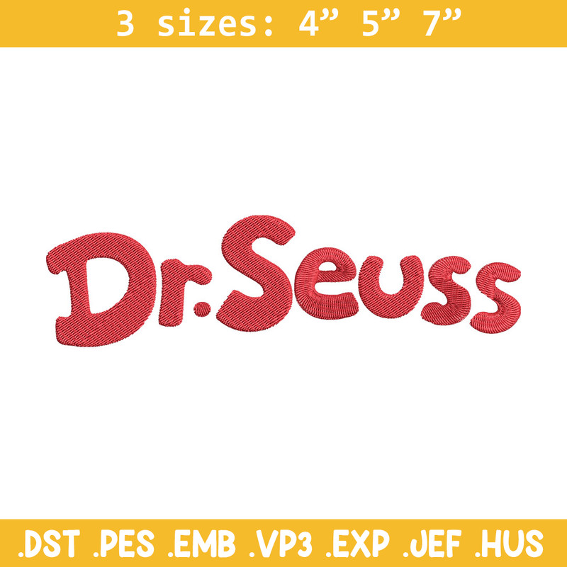 Dr seuss logo Embroidery Design, Dr seuss Embroidery, Embroidery File, Embroidery design, Digital download..jpg