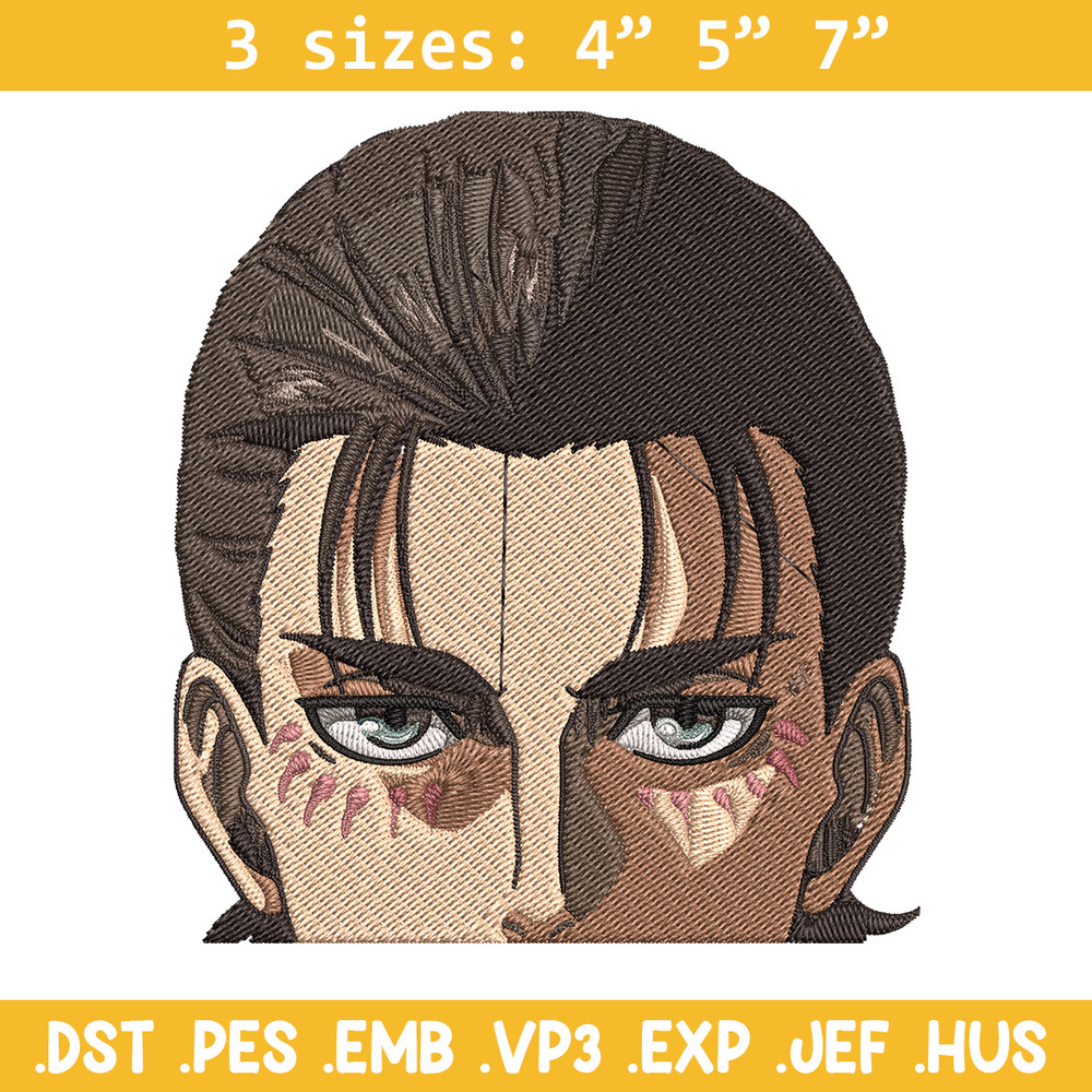 Eren Peeker Embroidery Design, Aot Embroidery, Embroidery File, Anime Embroidery, Anime shirt, Digital download..jpg