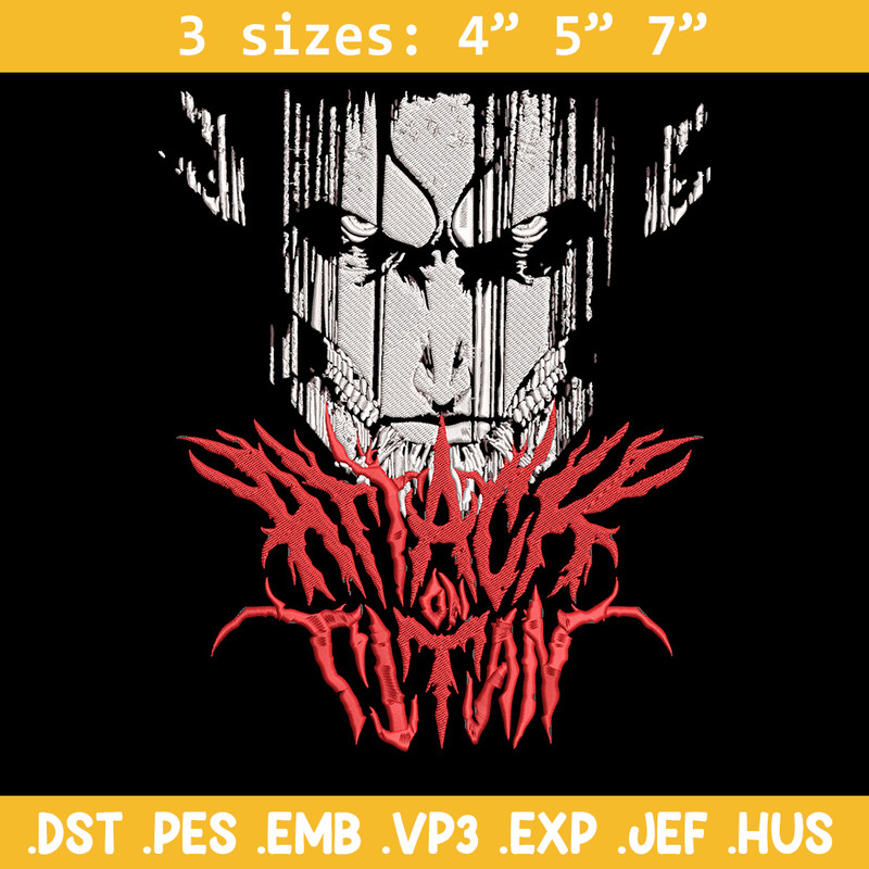 Eren poster Embroidery Design, Aot Embroidery,Embroidery File, Anime Embroidery, Anime shirt,Digital download..jpg