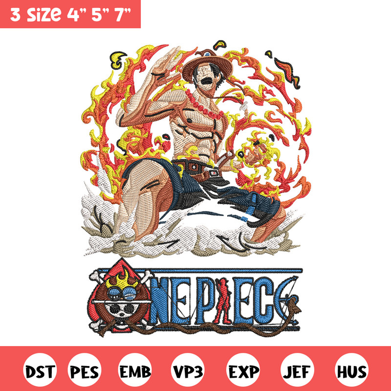 Ace Poster Embroidery Design,One piece Embroidery, Embroidery File, Anime Embroidery, Anime shirt, Digital download.jpg